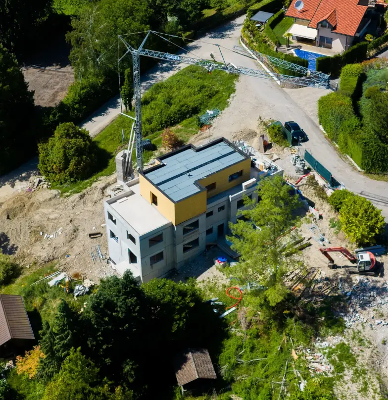 Réalisation récente C2K Charpente, charpente et couverture en Haute-Savoie